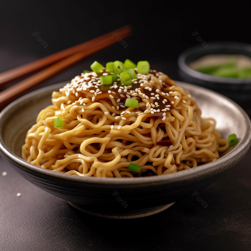 健康美食小吃葱油拌面热干面,高清,摄影图,摄影图片,图片大全,摄影图免费下载